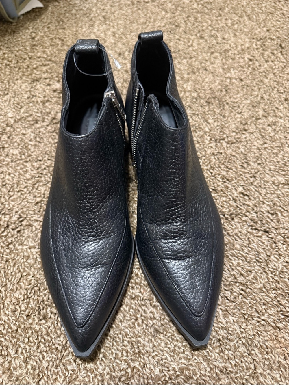 Everlane size 8 Black Pointed Leather Ankle Boots - Women's